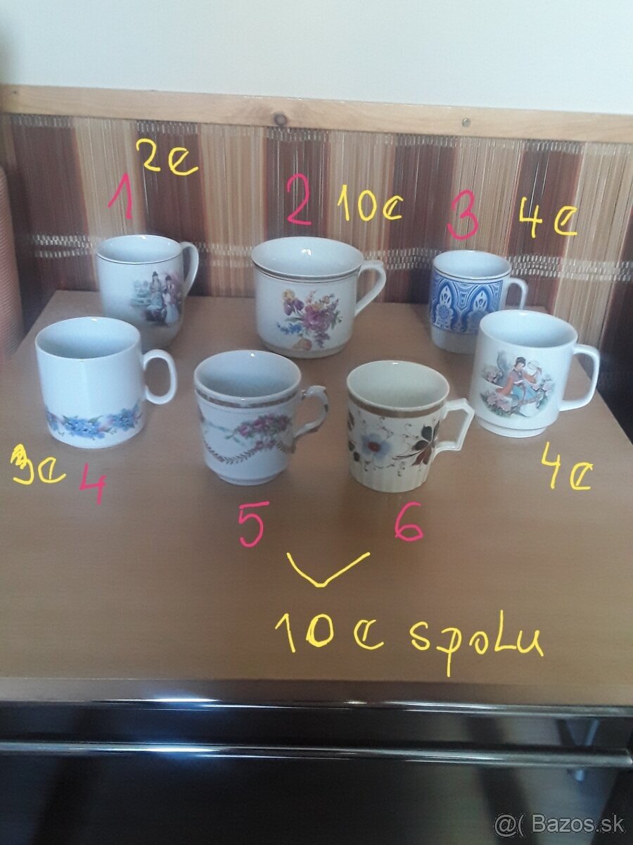 Retro hrnceky,taniere,mixer,slahač, - 4