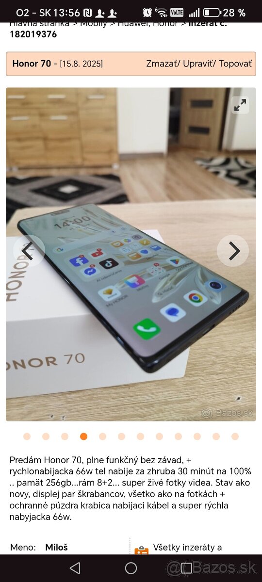 Predám HONOR 70 250G - 4