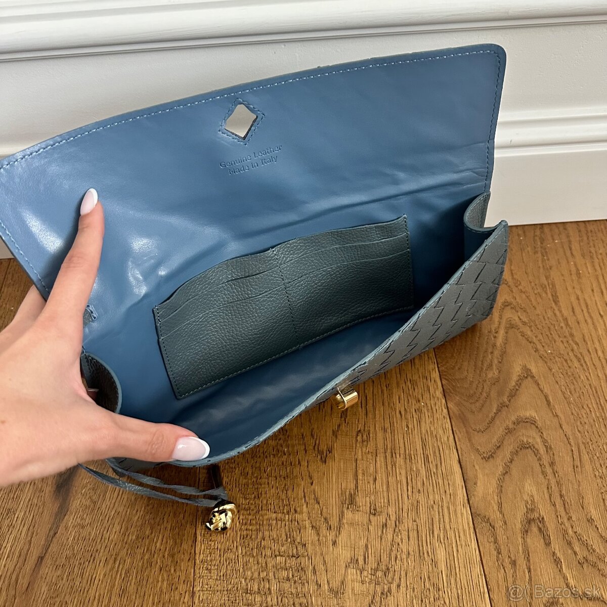 Kožená talianska kabelka do ruky - 4