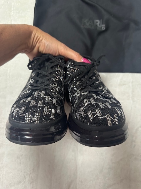 Krásne kožené topánky s kamienkami Karl Lagerfeld originál - 4