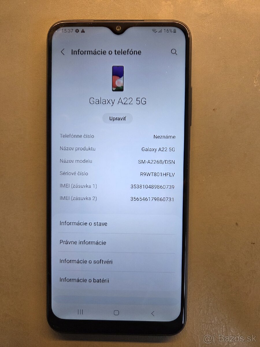 Samsung Galaxy A22 5G, SM-A226B, 4/64 GB - 4