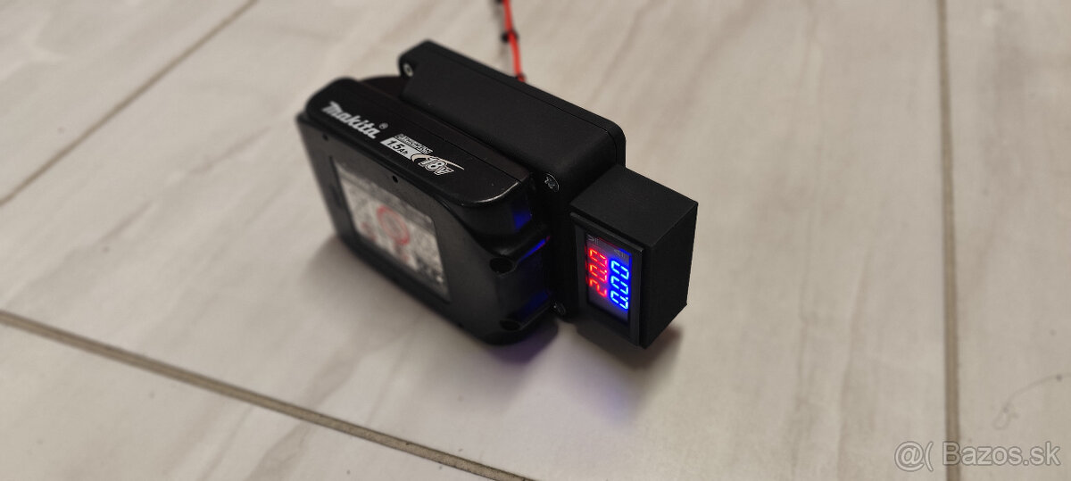 Adaptér batérie makita 18V s voltmetrom ( Hranatý/Okrúhly ) - 4