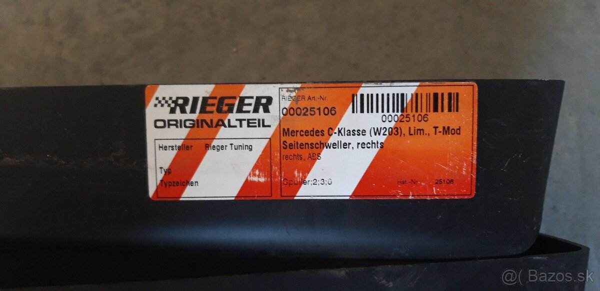 Kryty na prahy Mercedes C W203. - 4