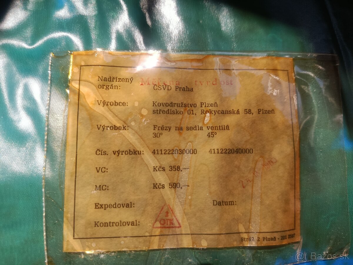 Sada fréz ventilov 30 stupnov - 4