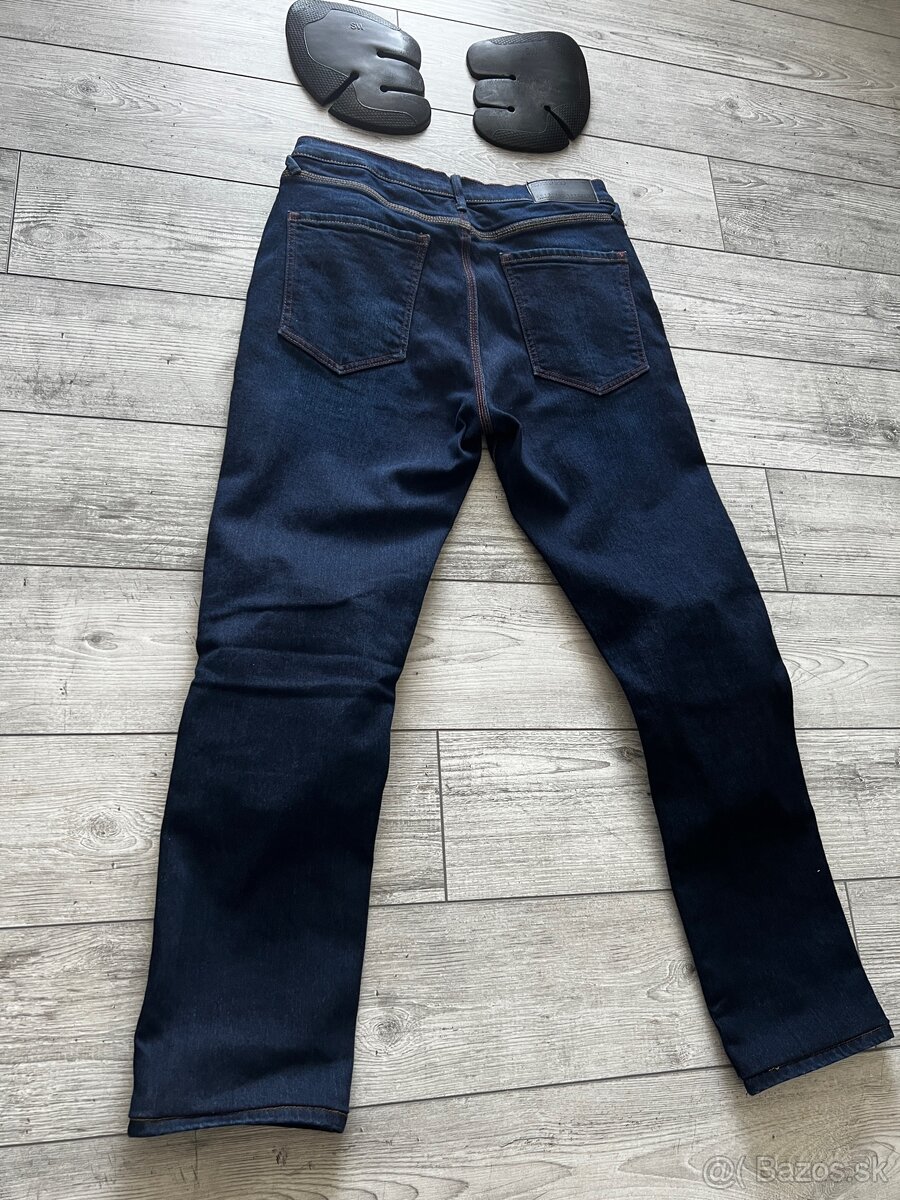 Oxford Pánske rifle Slim 2 Years Aged Modré 32 (D) - 4