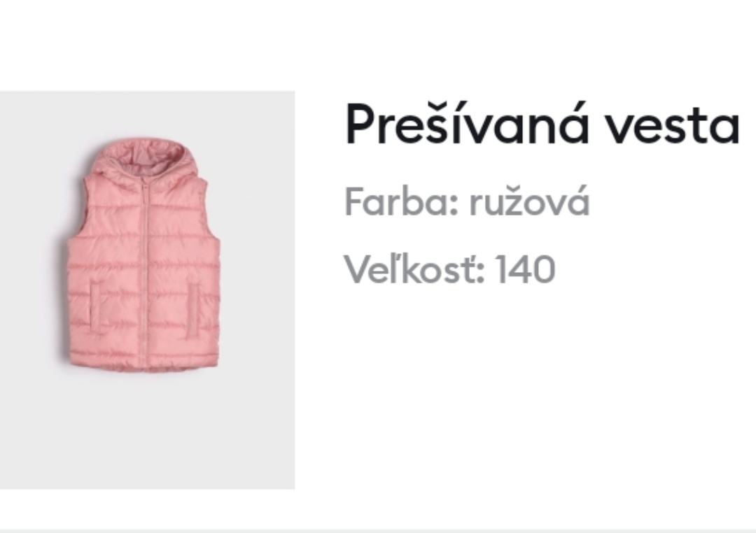 Prešívaná vesta Sinsay-veľ.140-nová - 4