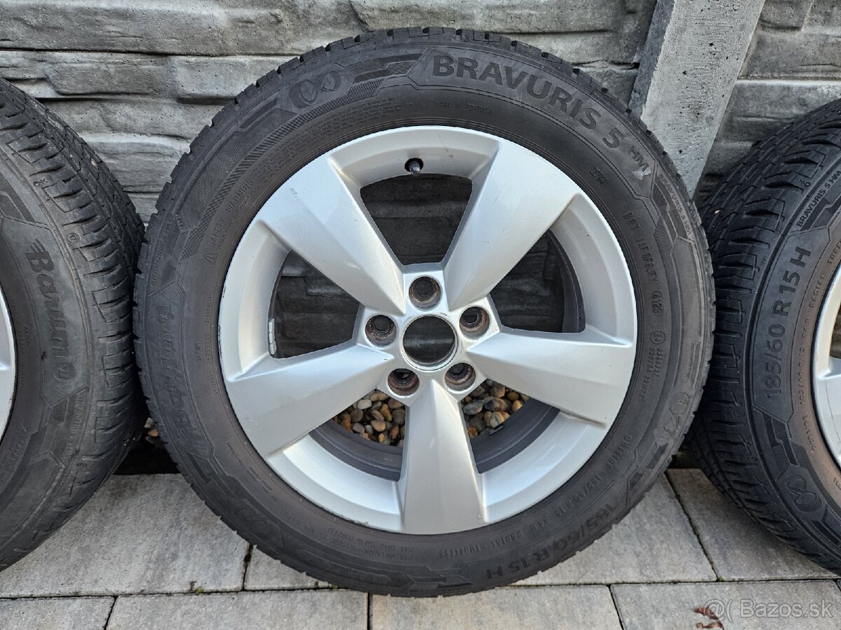 Disky Skoda 5x100 + pneu - 4