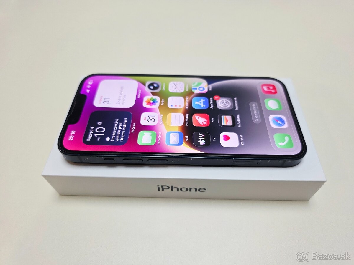Predám Apple iPhone 14 128gb MIDNIGHT BATERKA 100% - 4