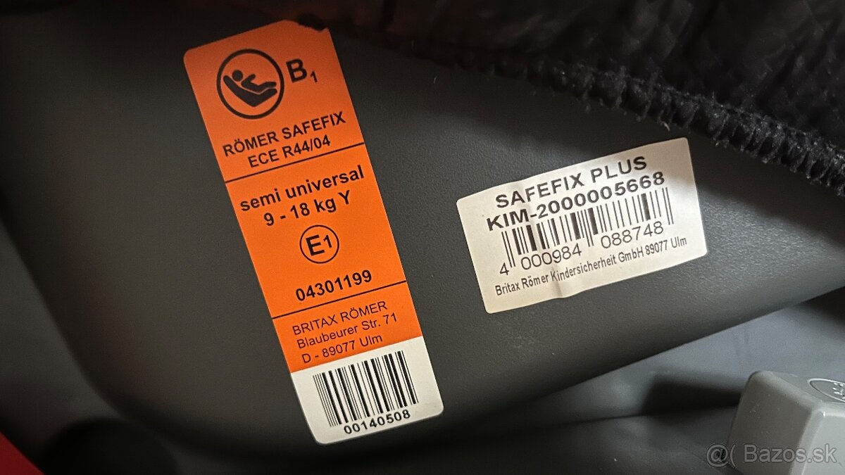 Autosedacka Britax Romer Safefix Plus 9-18kg - 4