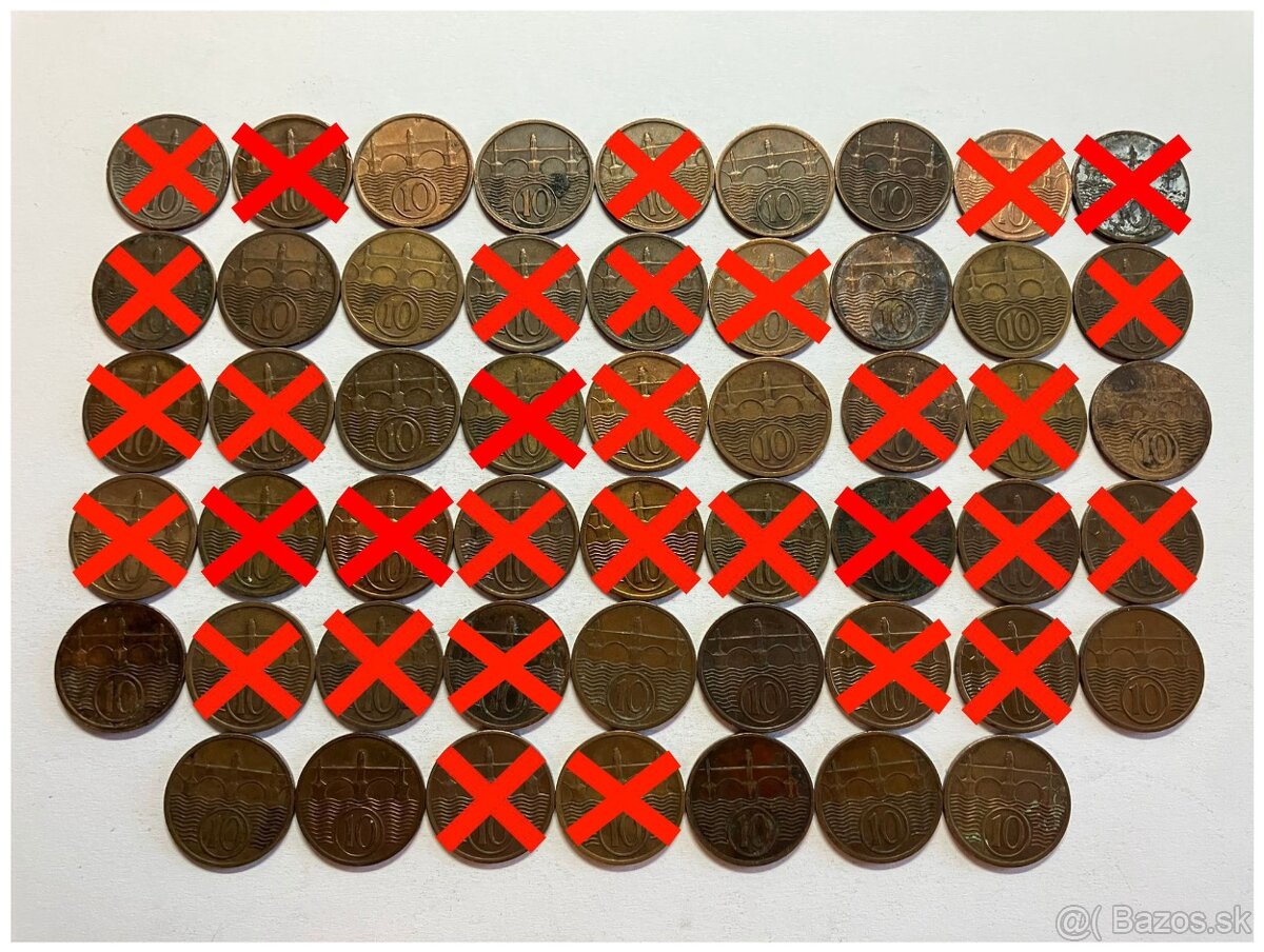 Československo 1918 - 1960 ČSR mince v obyčajnom stave - 4