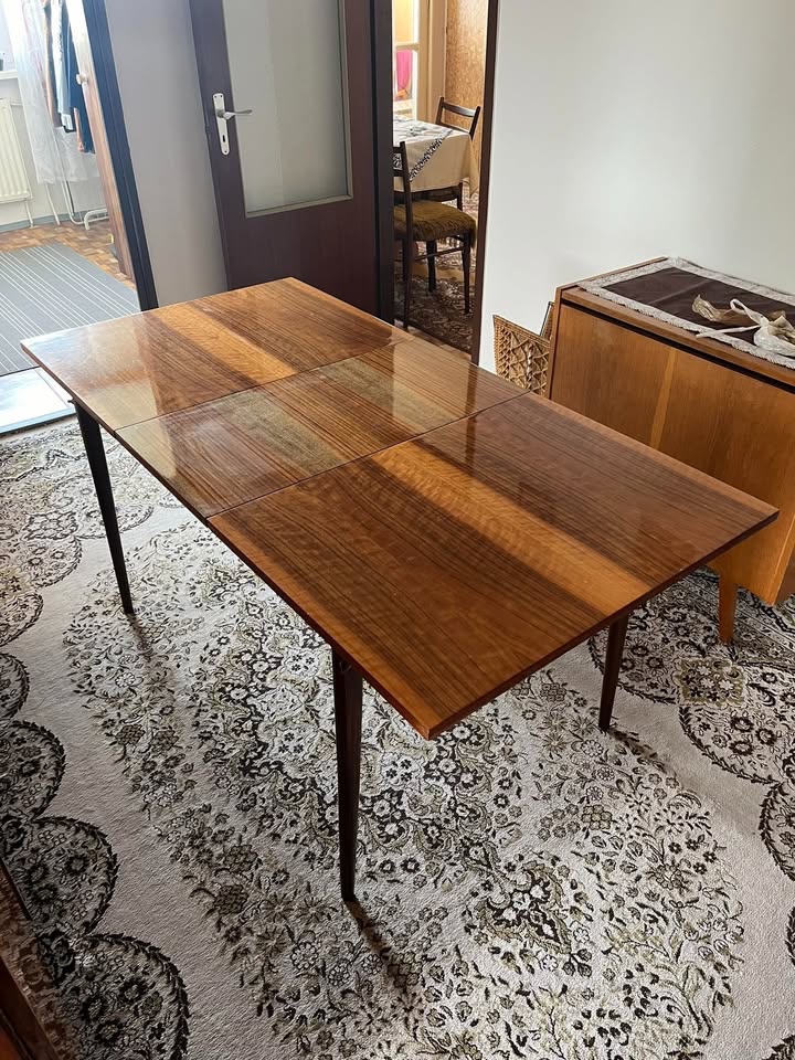 Retro rozkladací jedálenský stôl - 4