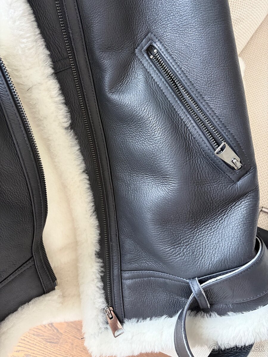 Kožená bunda a kozusinou - 4