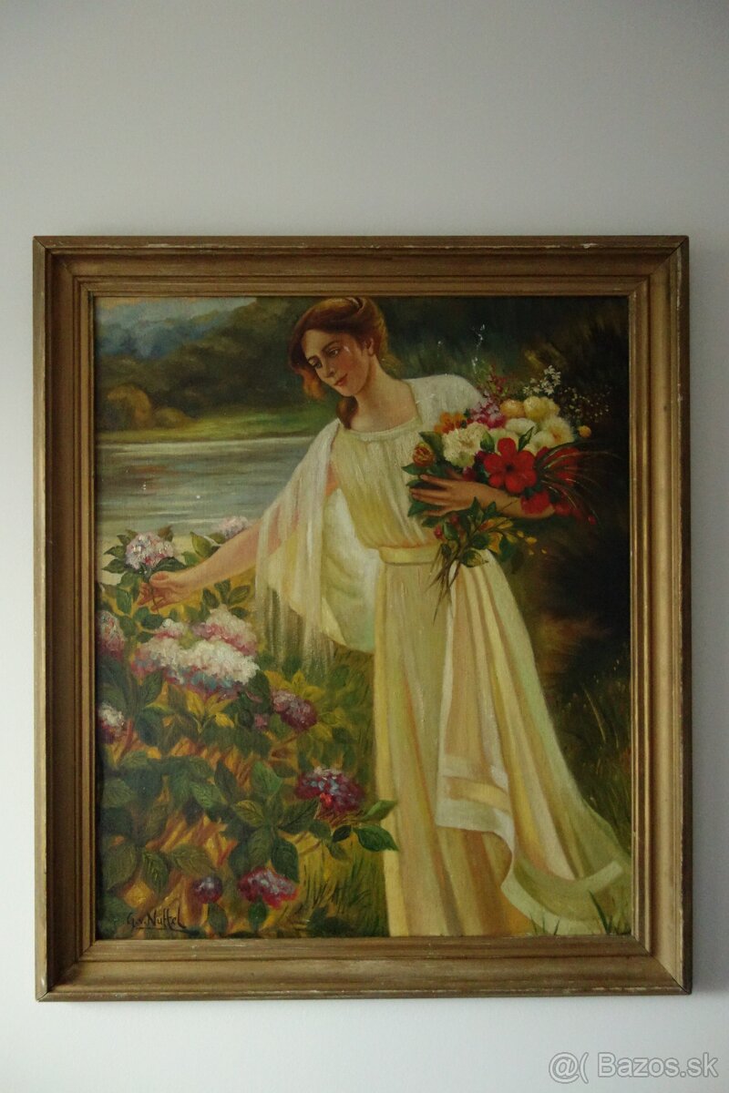 Obraz - Žena s kyticou - 4