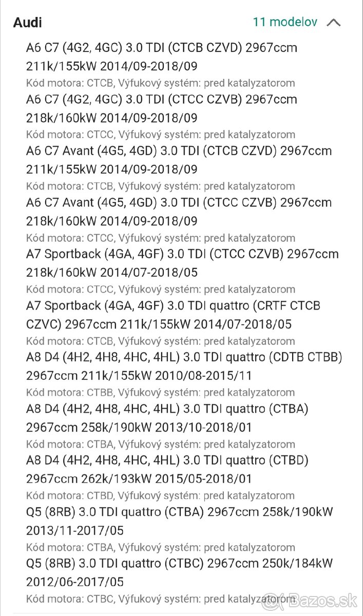 Snímač teploty spalín AUDI A6 C7 A7 A8 D4 Q5 - 4