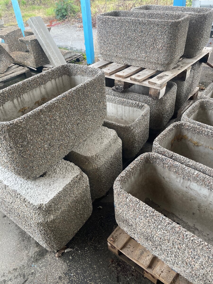 Vymývané betónové kvetináče - 4