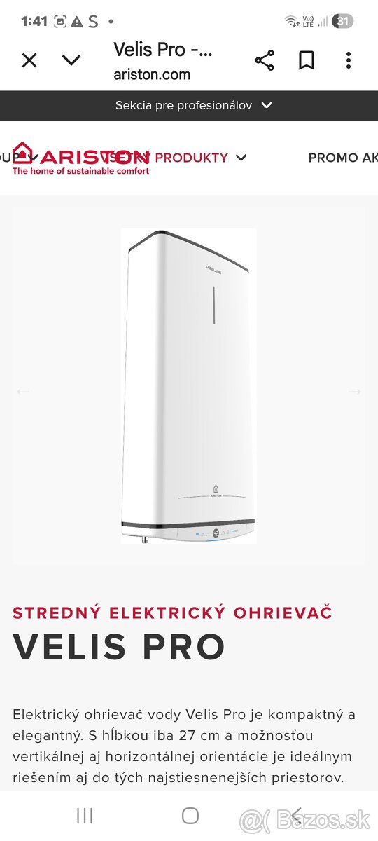 Predam bojler zn.ARISTON VELIS PRO 80 - 4