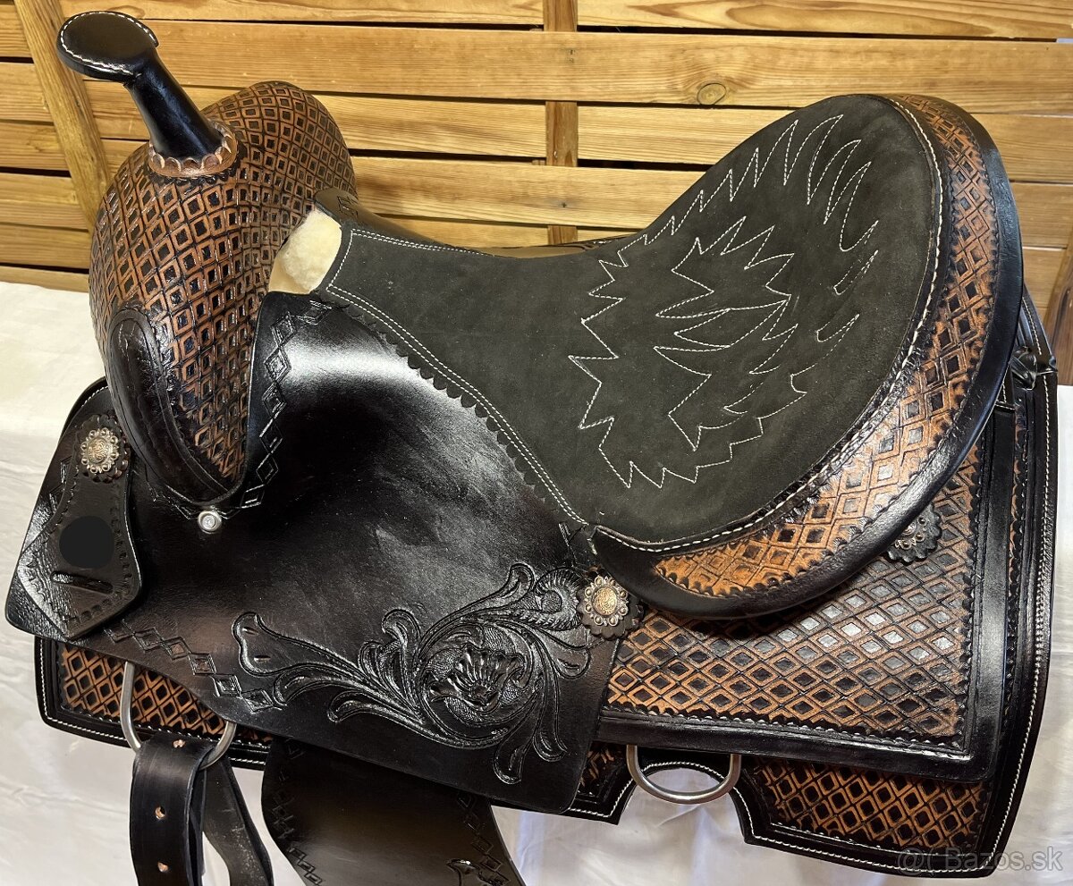 Westernový sedlový komplet 1) černý - 4