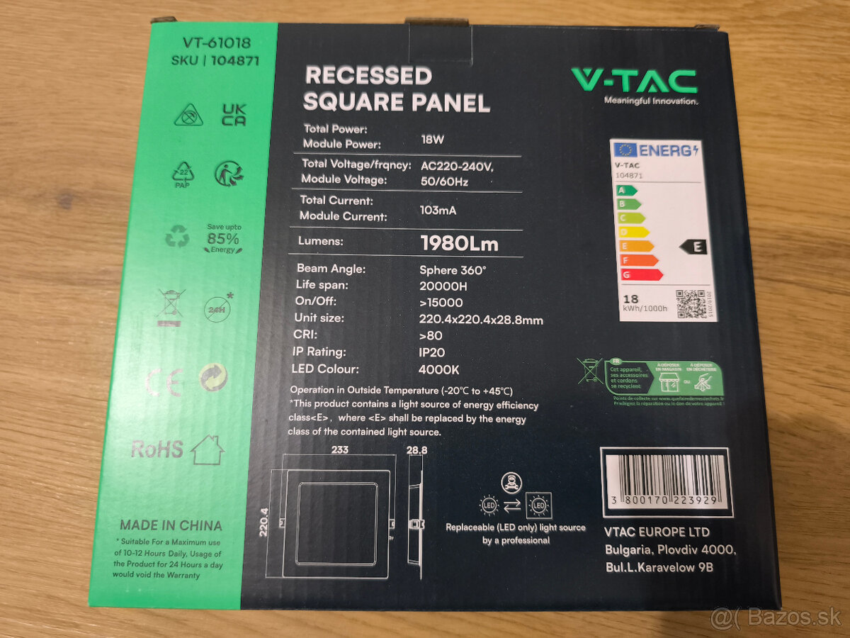 LED panel vstavaný - 4
