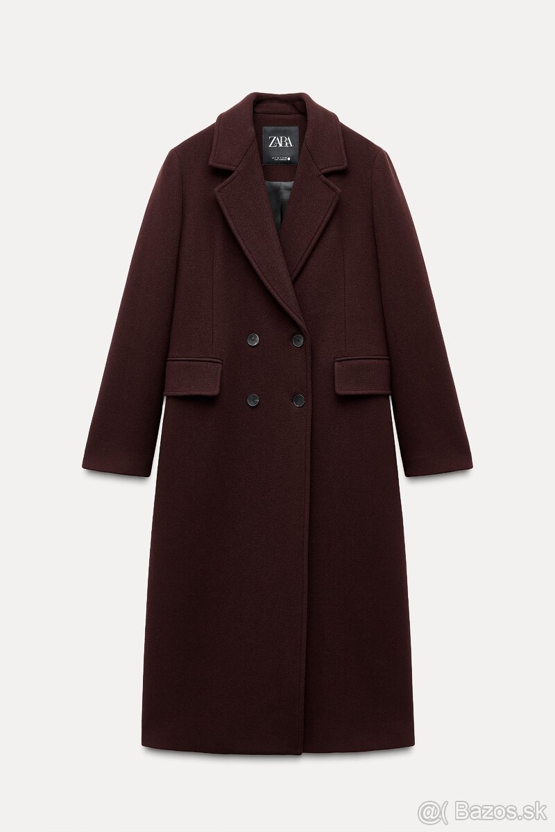 ZARA burgundy kabát / veľk.S - 4