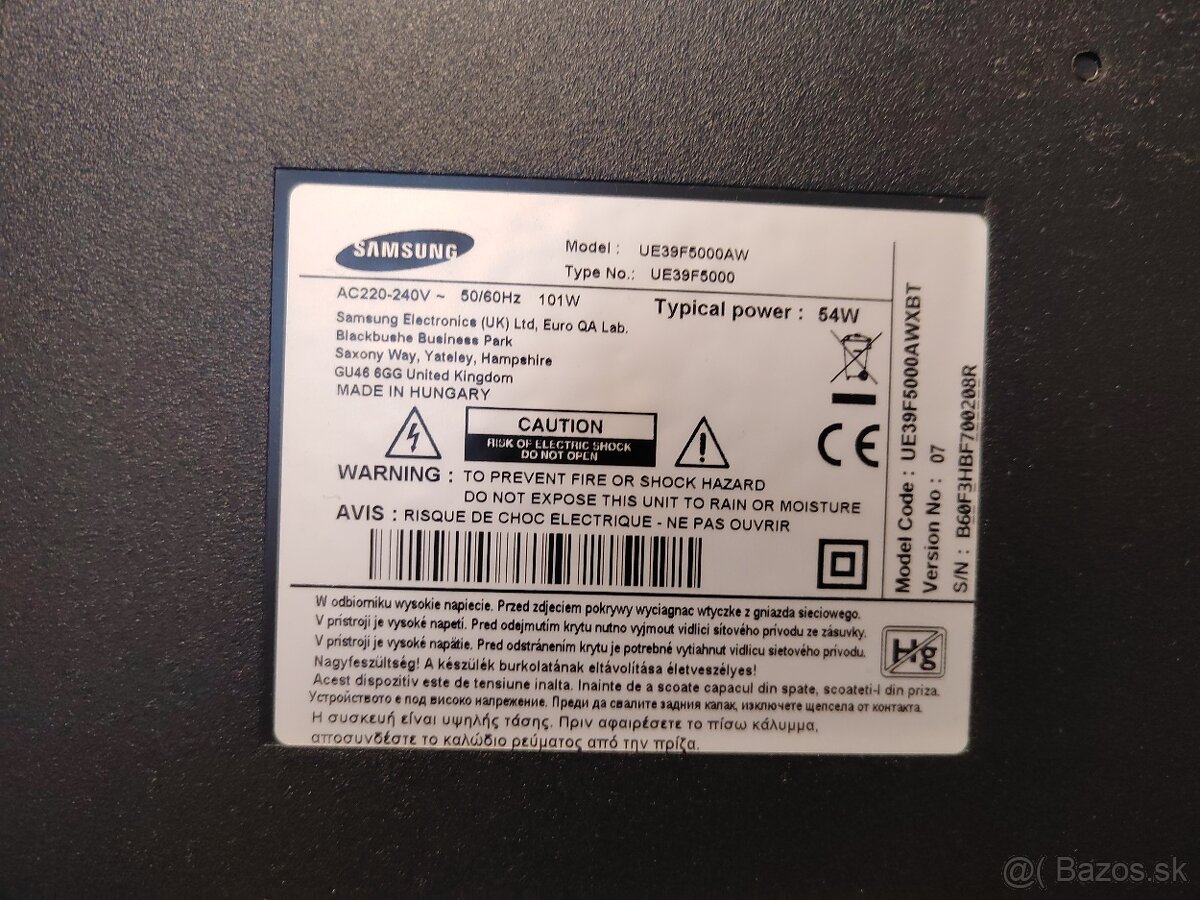 Samsung UE39F5000AW - 4