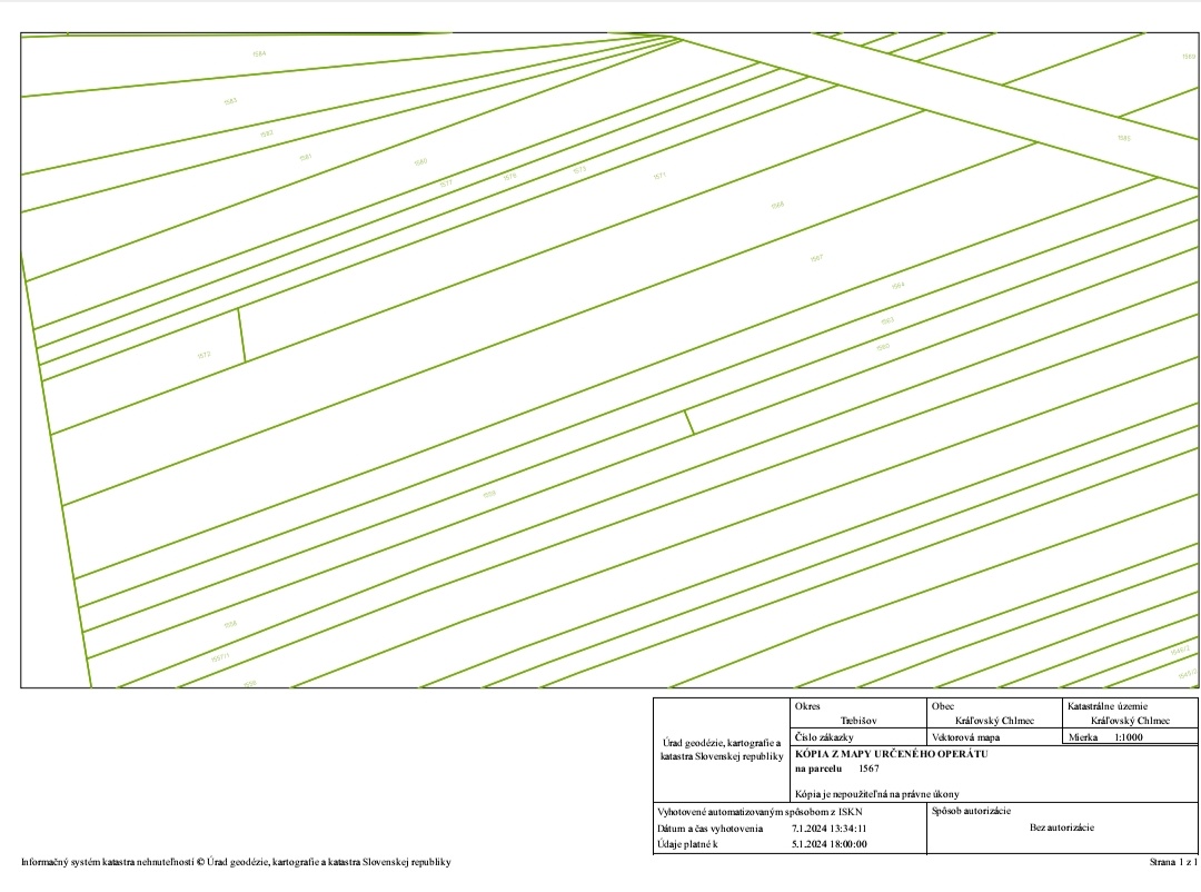 Orná pôda - k.u. Kráľovský Chlmec -8153,41 m2 -PREDAJ - 4