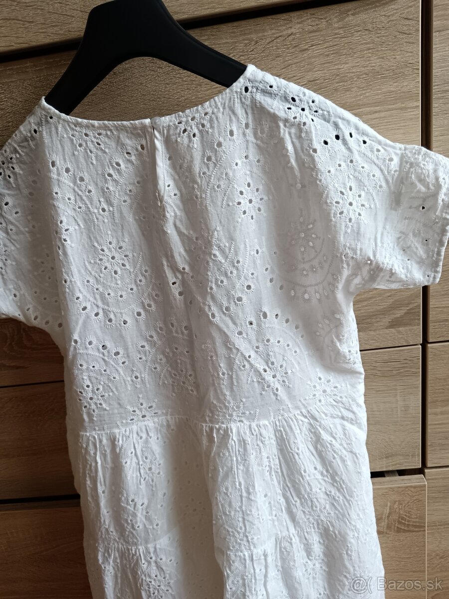 Biele ažúrové letné šaty M - 4