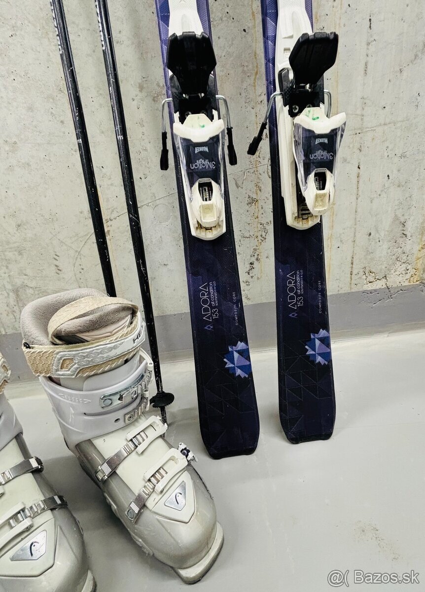 Lyže Volkl Essenza 153cm + Lyžiarky Head + lyžiarske palice - 4