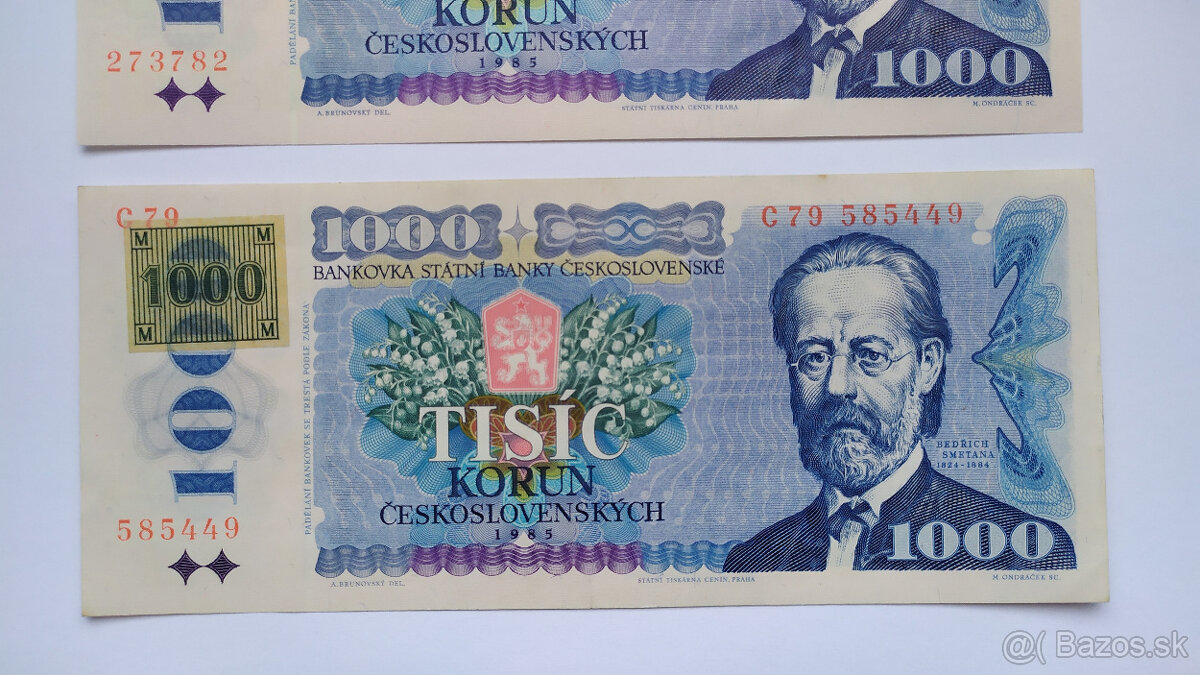 1000 Kčs kolok CZ lepený - 4