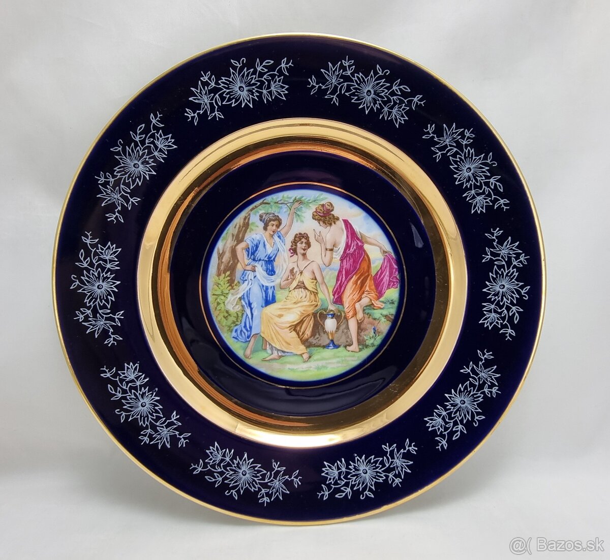 Staré porcelánové taniere a misa -motív 3 .grácií - 4