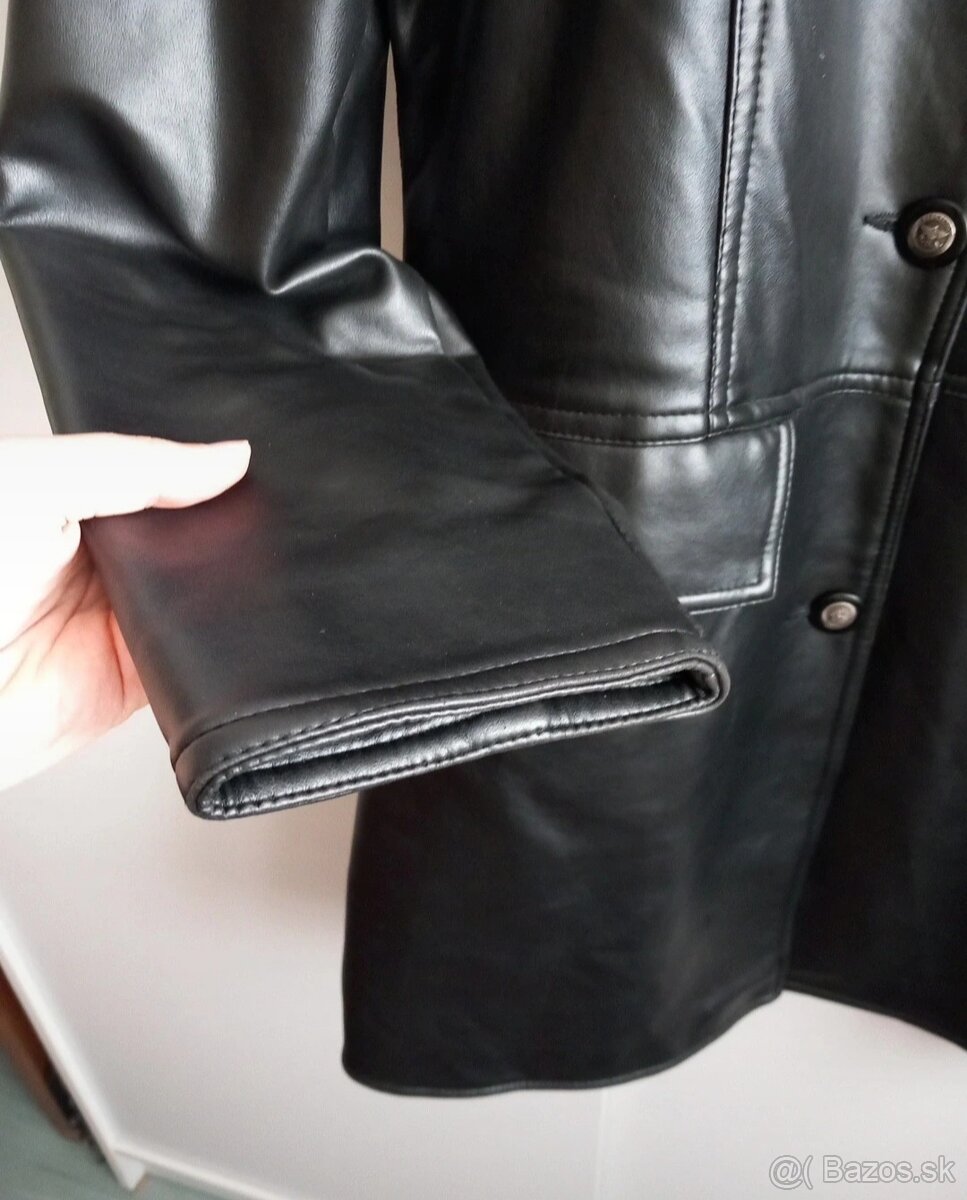 Kabát umelá koža dámsky - 4