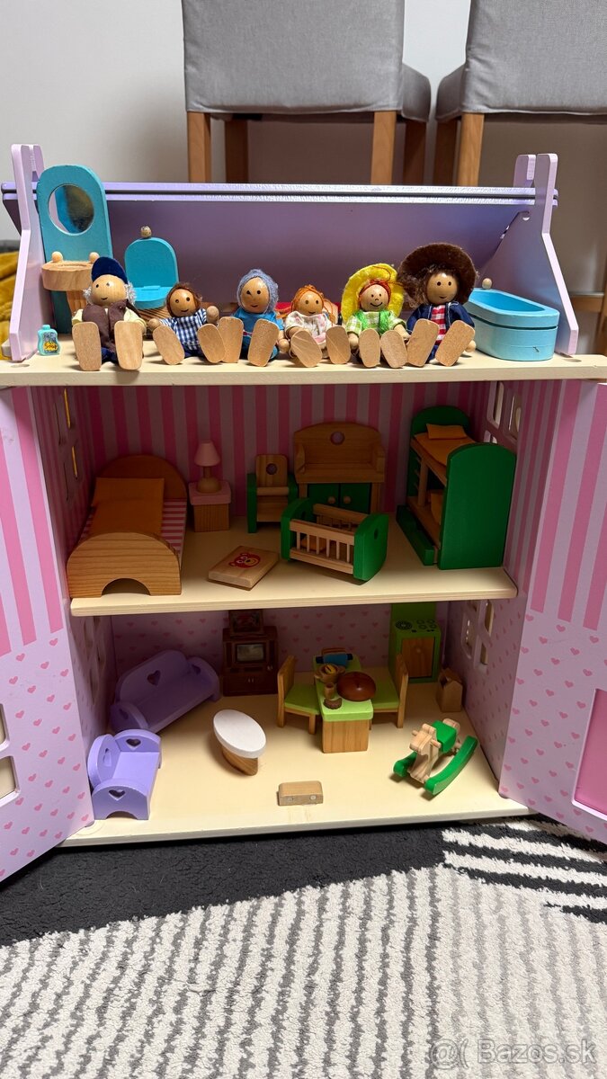 Domcek pre bábiky drevený - 4