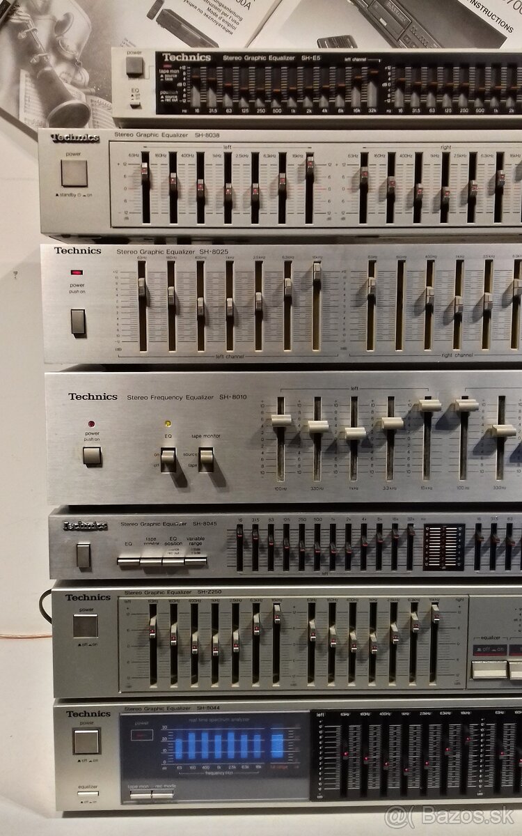 SERIA =7x Equalizer TECHNICS strieborny, vyroba Japan = Eq2 - 4