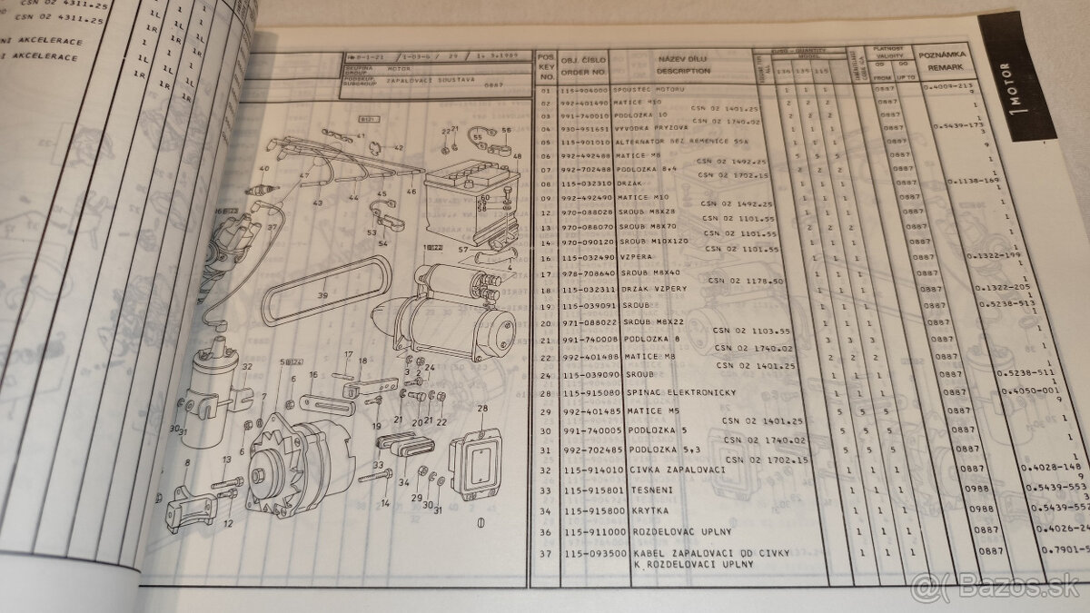 Škoda FAVORIT 115 135 136 seznam náhradních dílů - 4