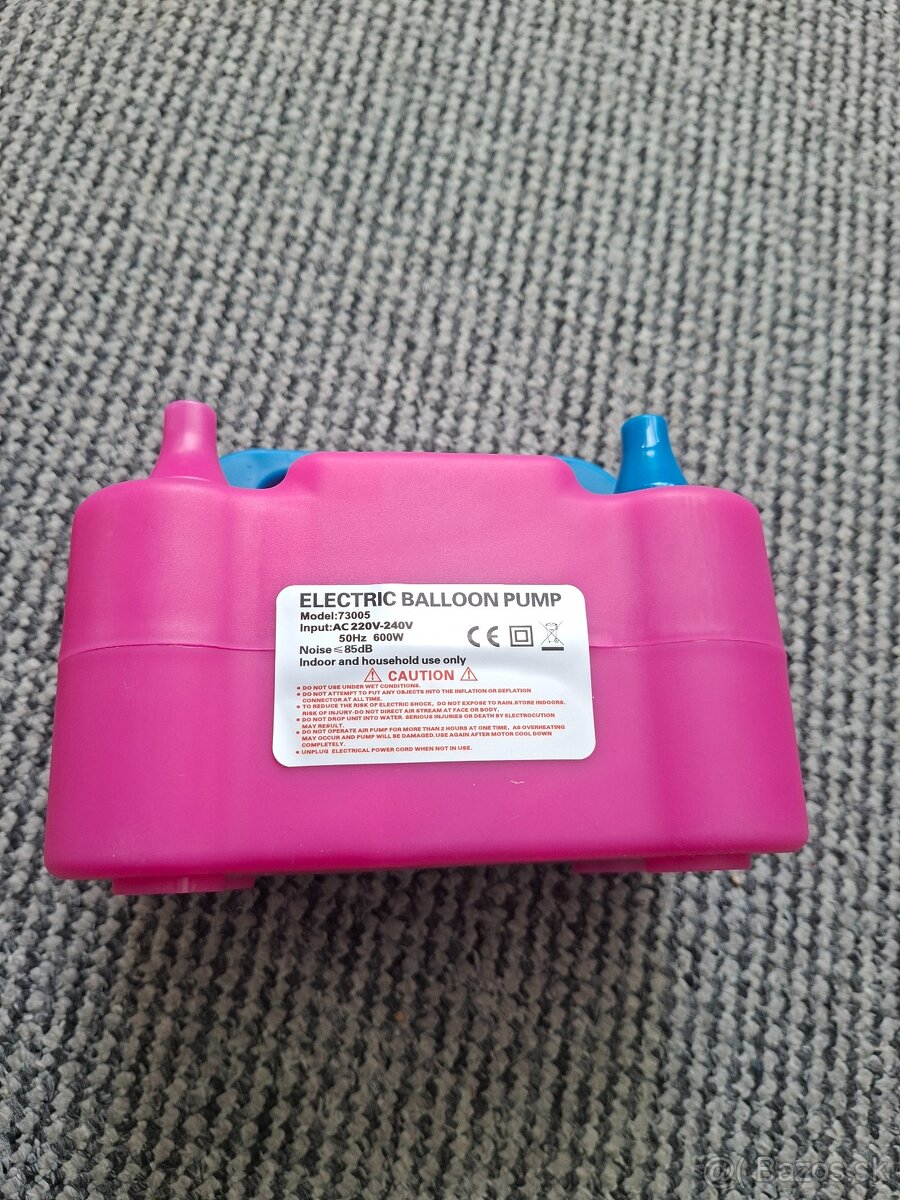 Elektrická nafukovačka na balónky (nepoužité) - 4