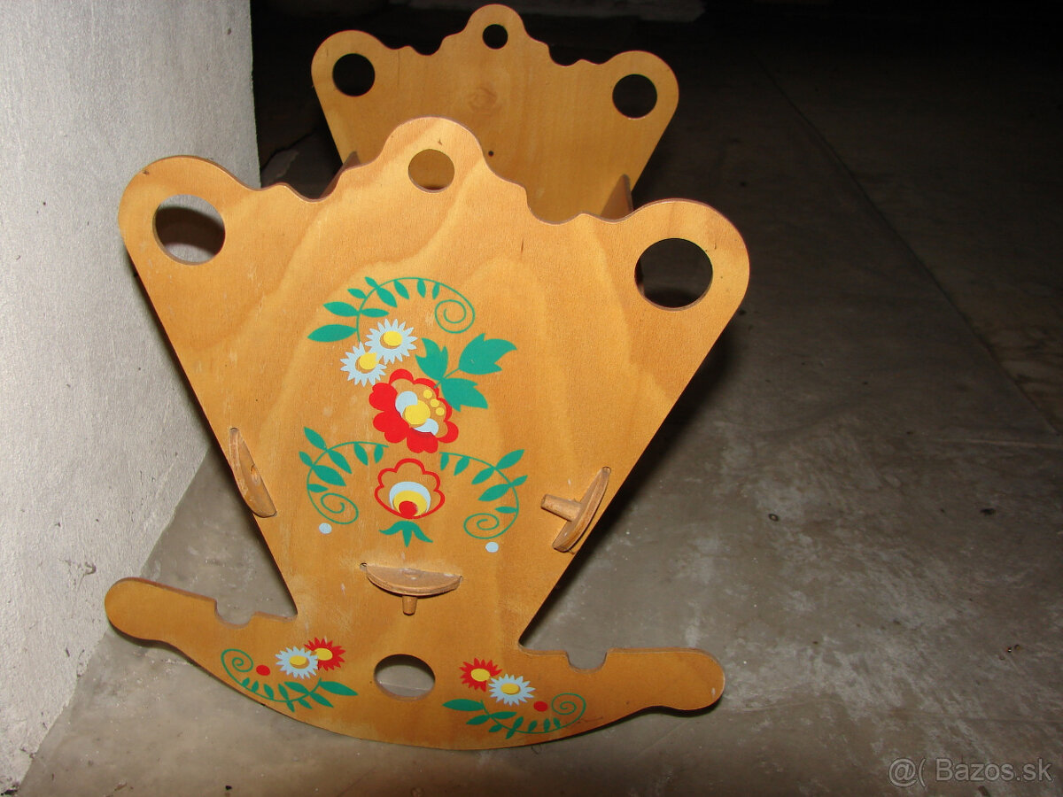 Detská drevená retro hojdačka - 4