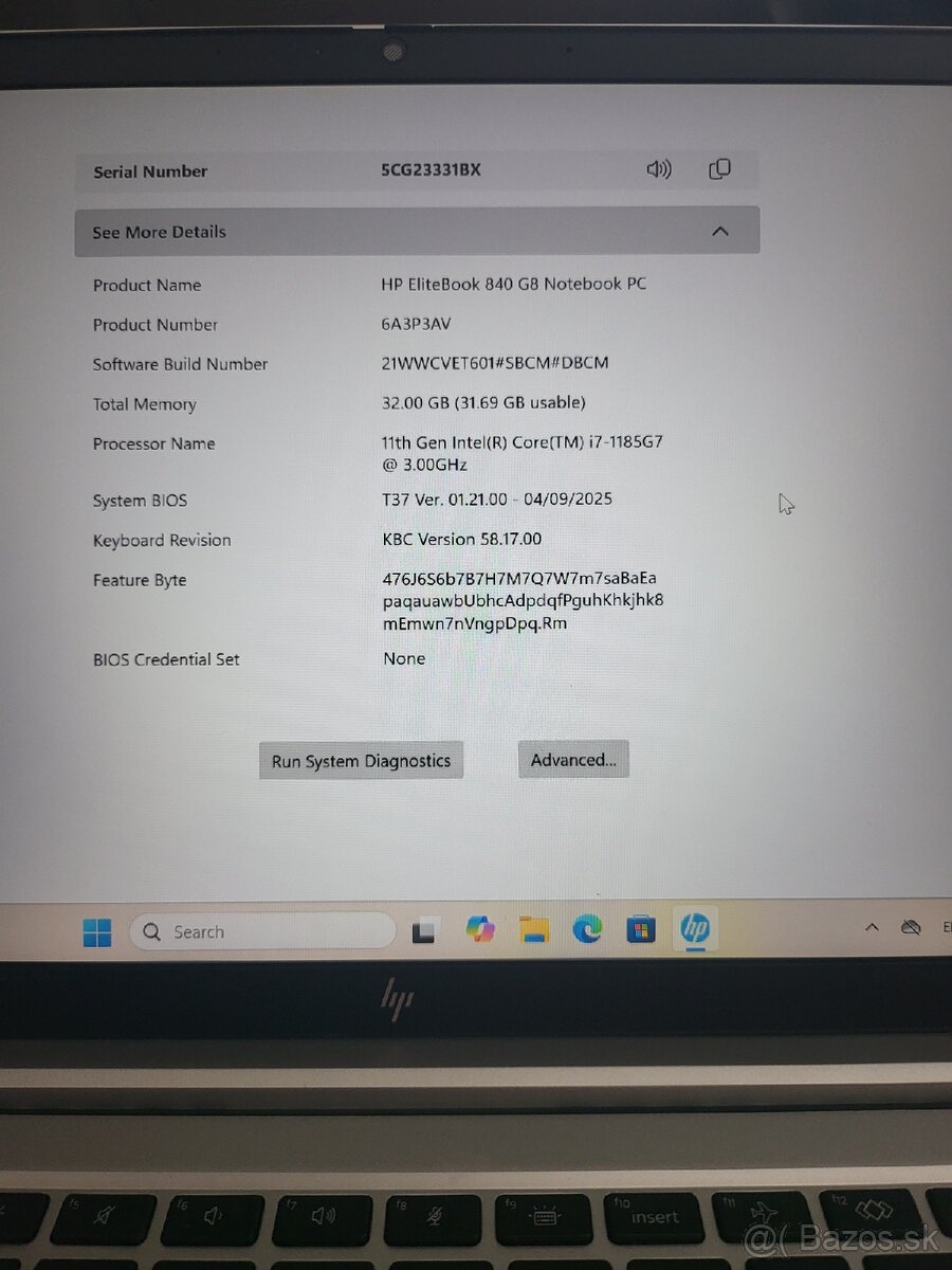 Predam Laptop HP Elitebook 840 G8 - i7/32G-RAM/512G SSD - 4