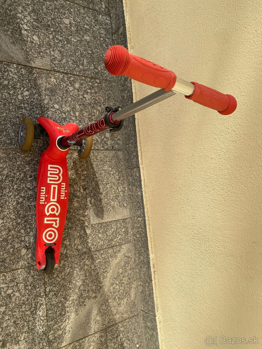 Kolobežka/odrážadlo MICRO Mini 3v1, červenè - 4