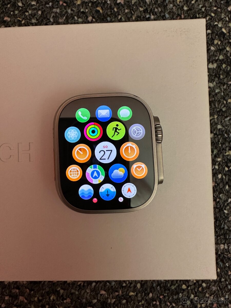 Apple watch ultra titanium case orange alpine loop - 4