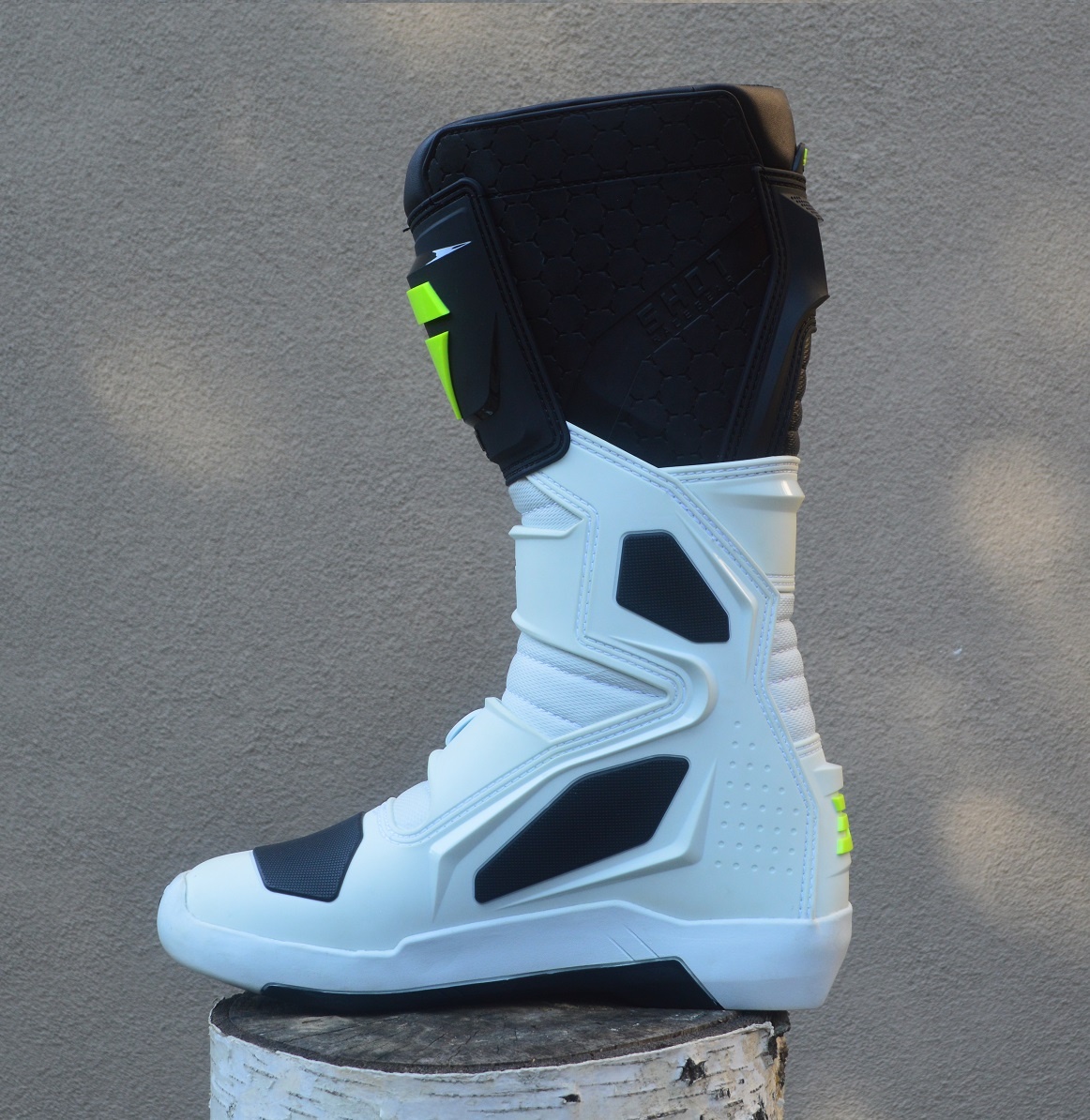 Predám mx čižmy SHOT biele žlté R6 - 4