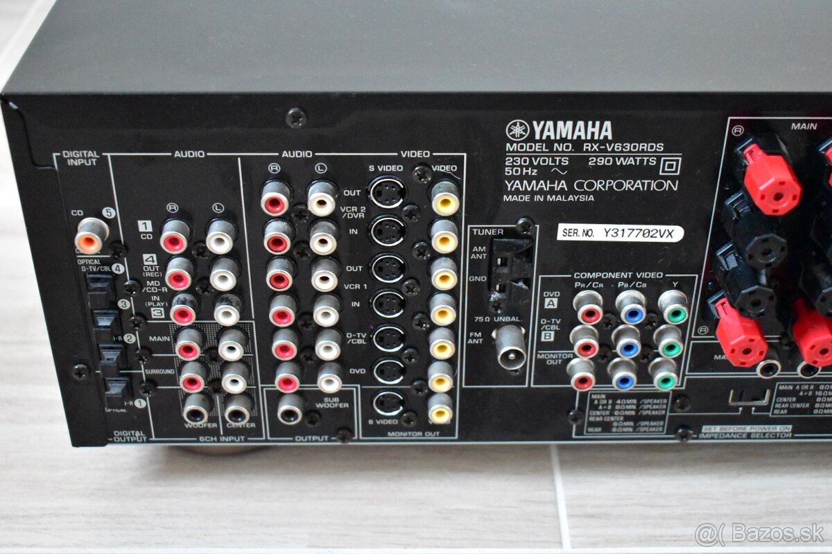 YAMAHA RX-V630 Dolby Digital EX, DTS, Pro Logic II Receiver - 4