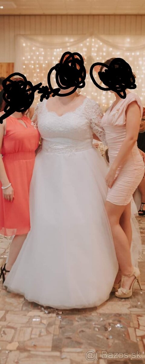 Snehobiele svadobné šaty - 4