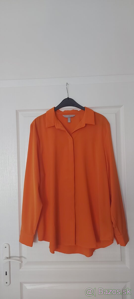 Košeľa, Blúzka oranžová veľ. 46 - 4