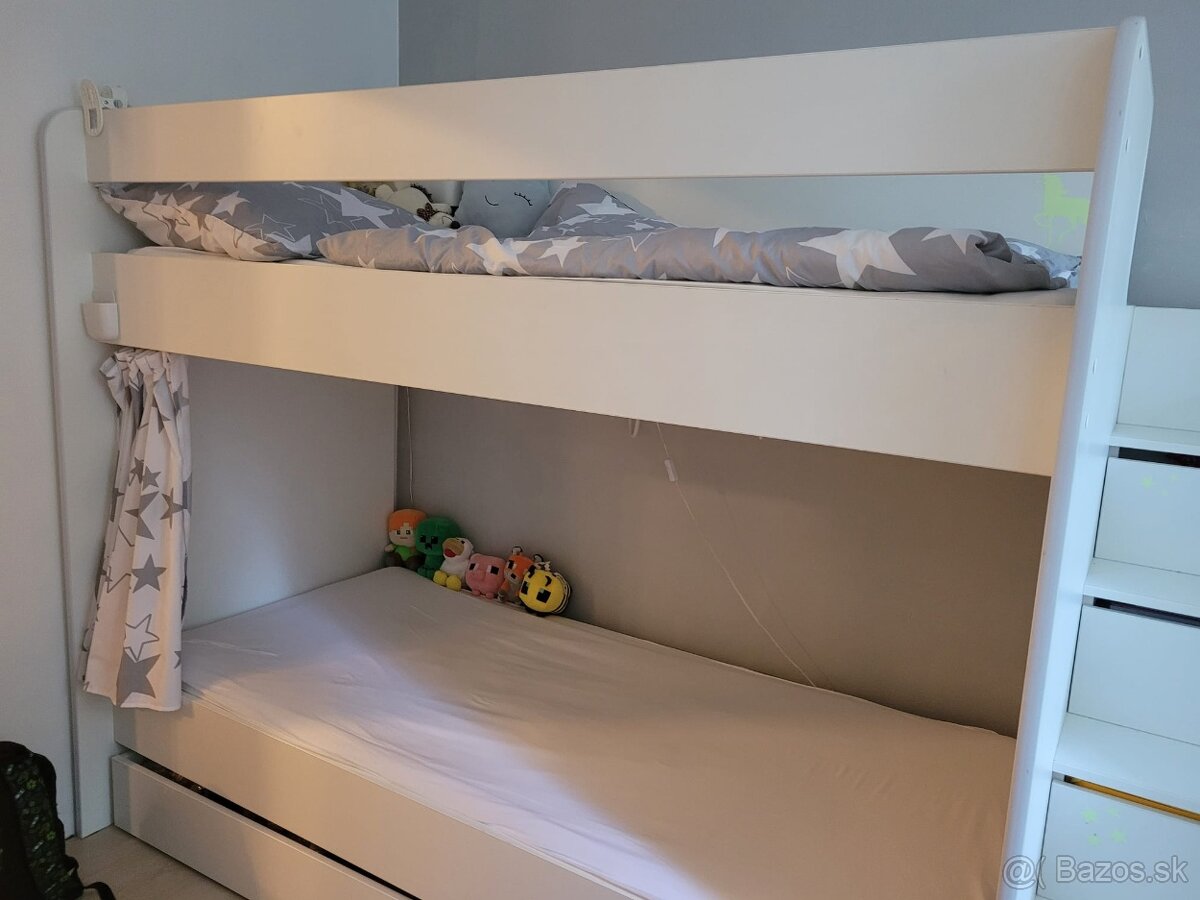 Detska dvojposchodova postel so schodami - 4
