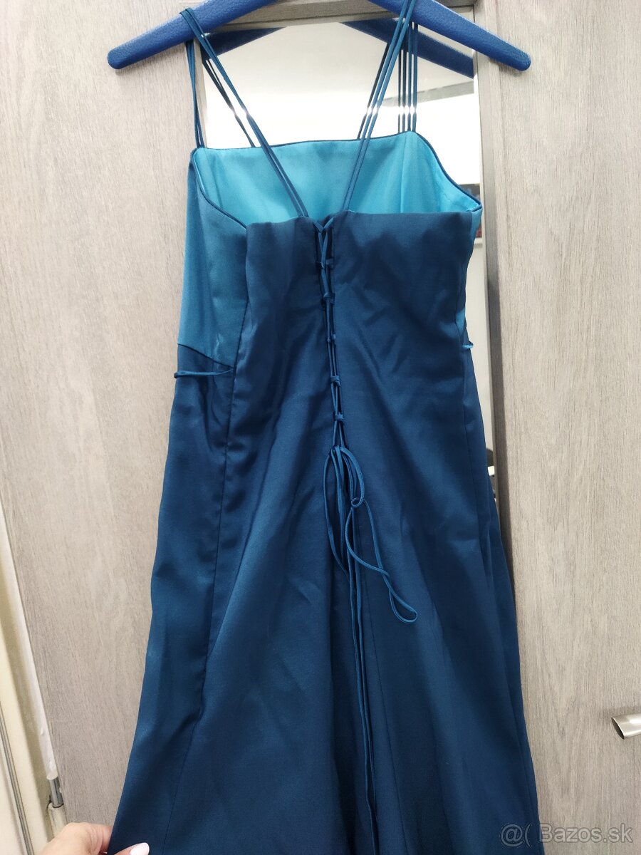 Predam elegantne modre saty v. 44 - 4