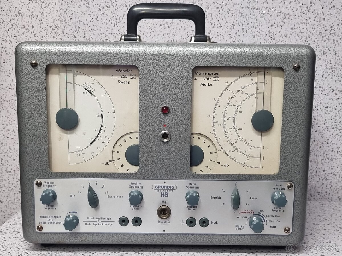 4-250MHz 》Wobbelsender Grundig model 6016 》lampový Vobler - 4