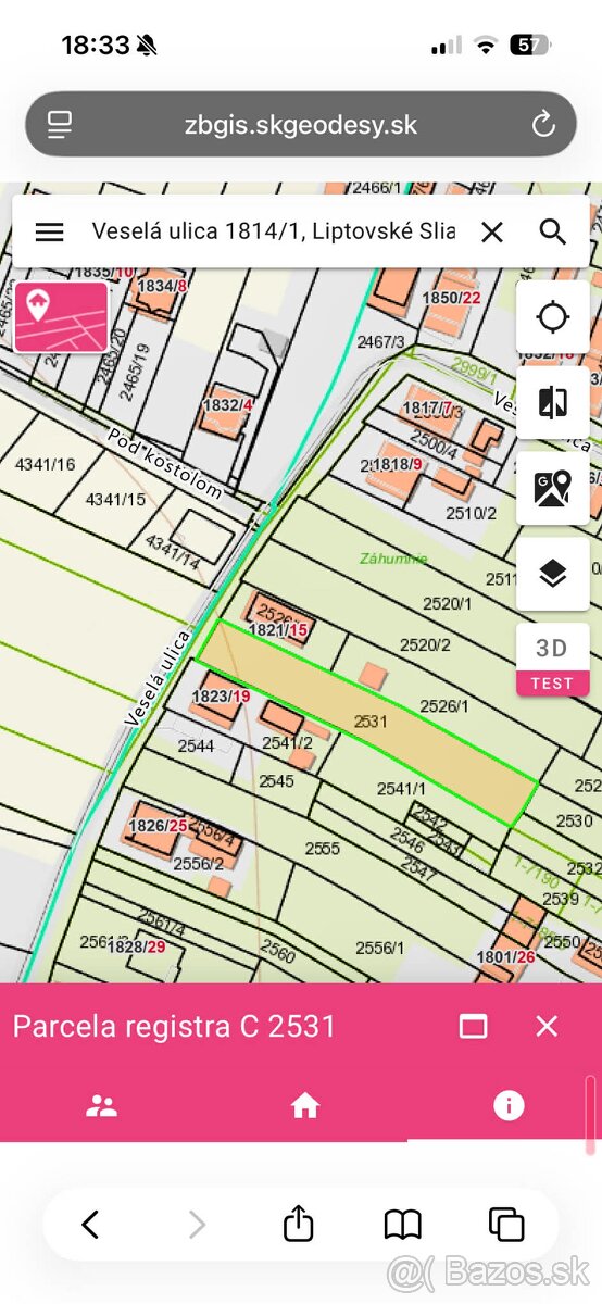 Predám pozemok Liptovske Sliace - 4