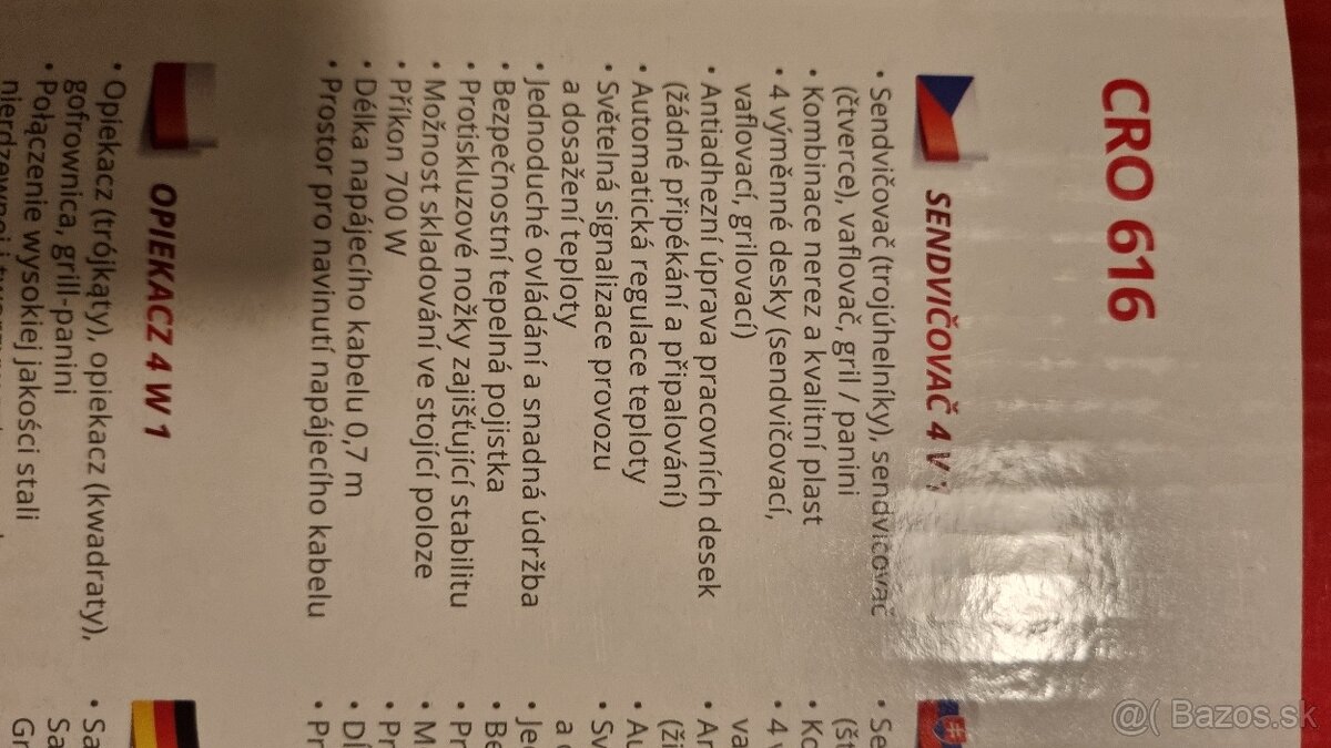 Sendvičovač Gallet CRO 616 Torcy - 4