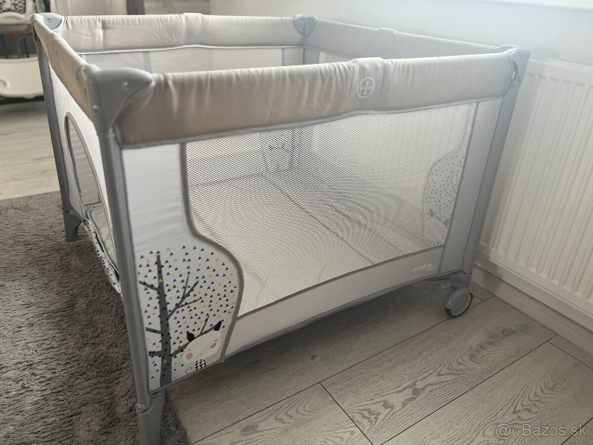 Asalvo detská ohrádka PARQUE 100x100 grey nordic - 4