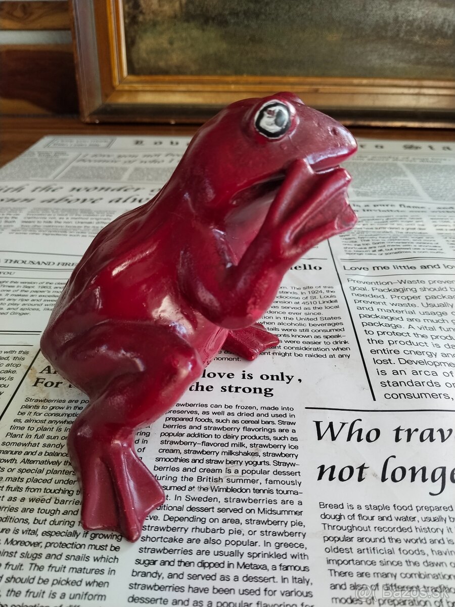 Žába porcelánová, kolorovaná, purpurová - 4