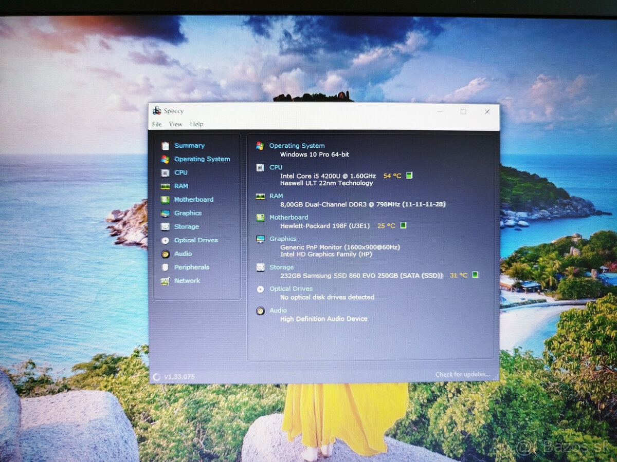 notebook HP 840 G1 - i5-4200u, 8GB, 256GB, Win 10 - 4